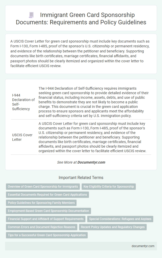 Immigrant Green Card Sponsorship Documents: Requirements and Policy Guidelines