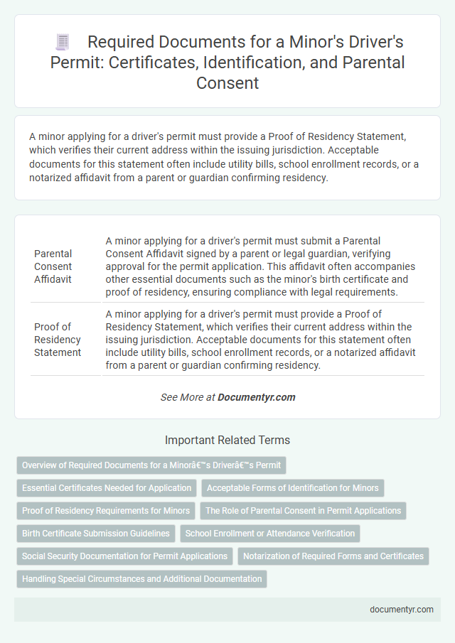Required Documents for a Minor's Driver's Permit: Certificates, Identification, and Parental Consent