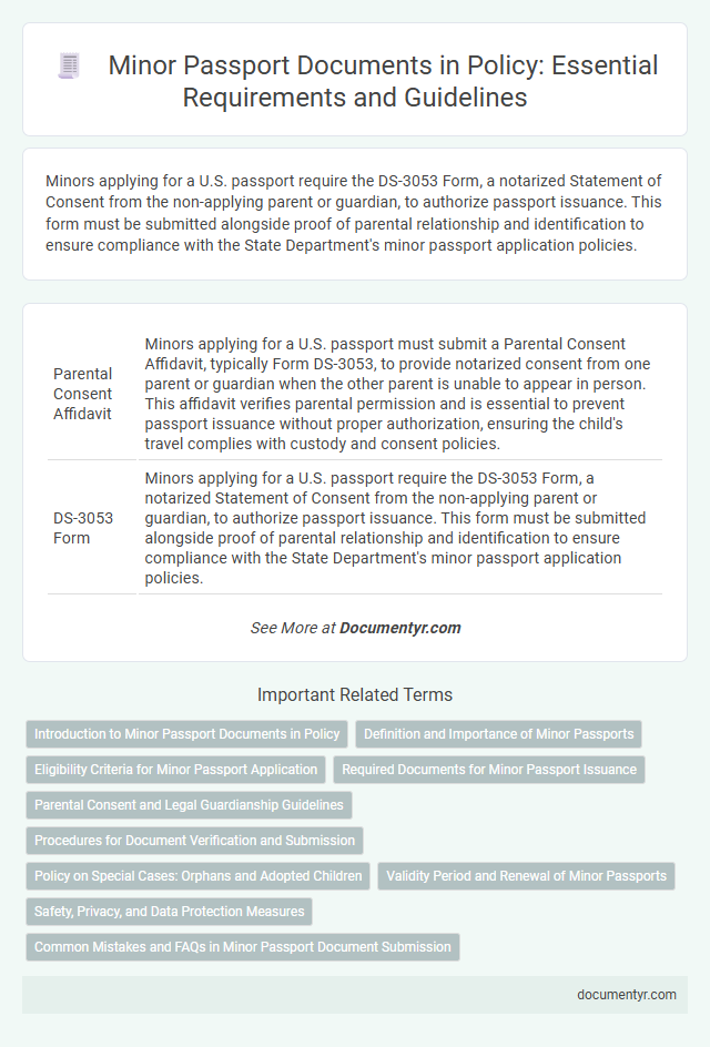 Minor Passport Documents in Policy: Essential Requirements and Guidelines