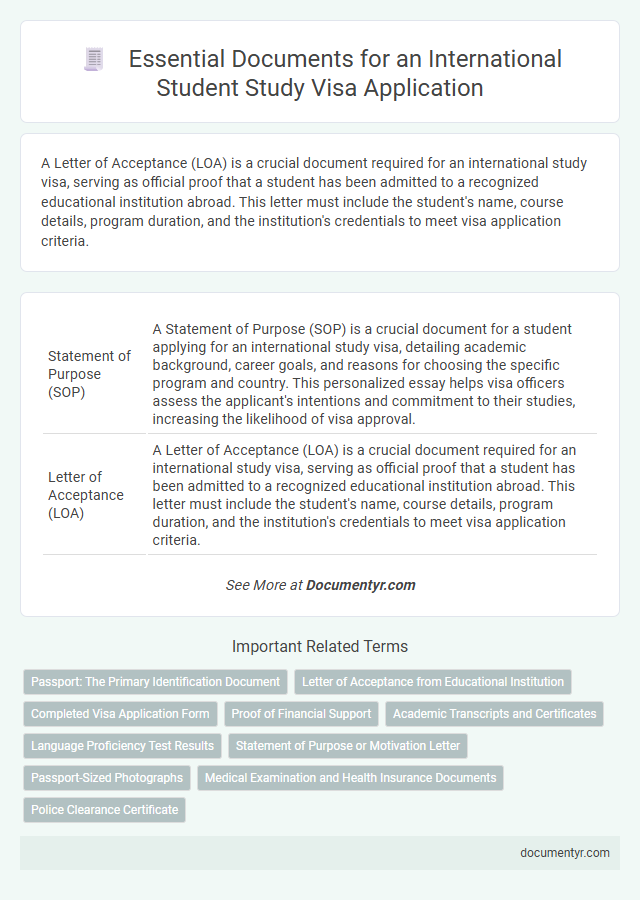 Essential Documents for an International Student Study Visa Application