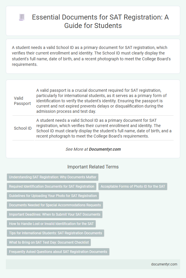 Essential Documents for SAT Registration: A Guide for Students
