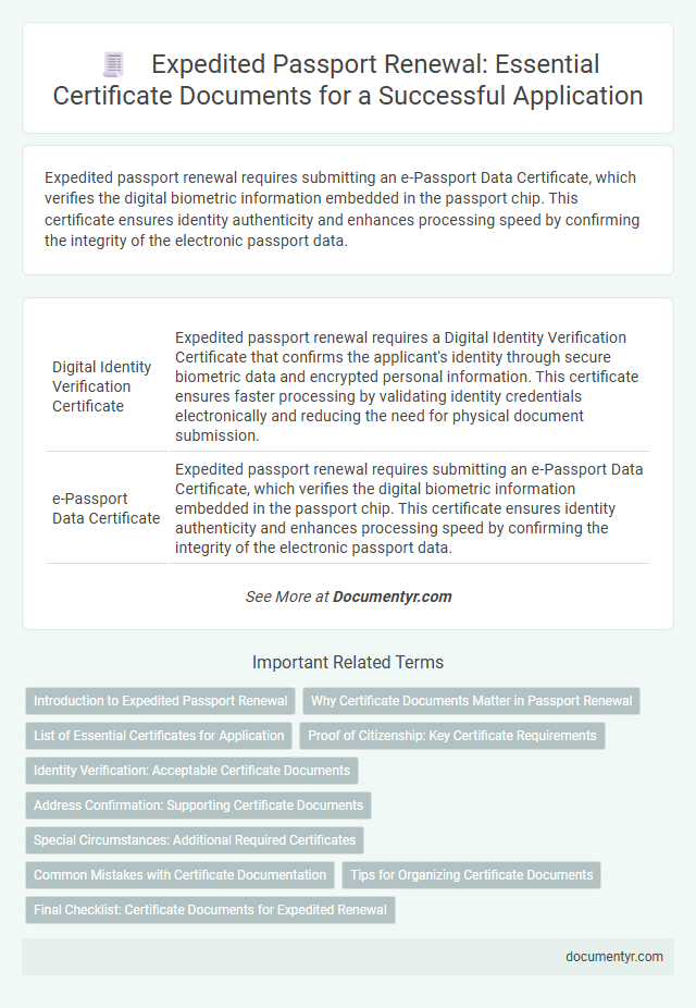 Expedited Passport Renewal: Essential Certificate Documents for a Successful Application