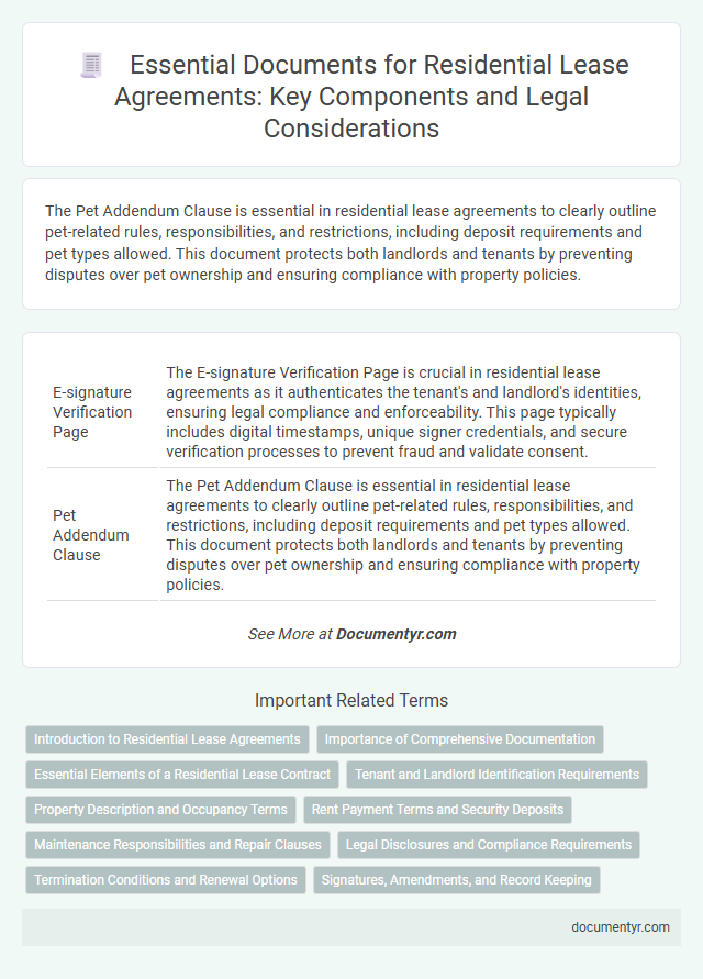 Essential Documents for Residential Lease Agreements: Key Components and Legal Considerations