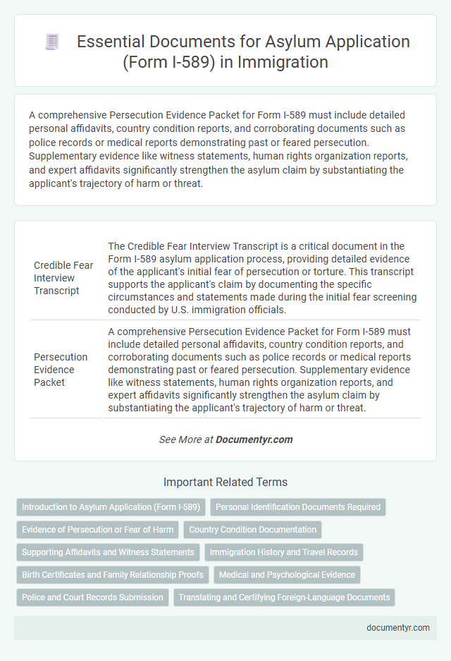 Essential Documents for Asylum Application (Form I-589) in Immigration