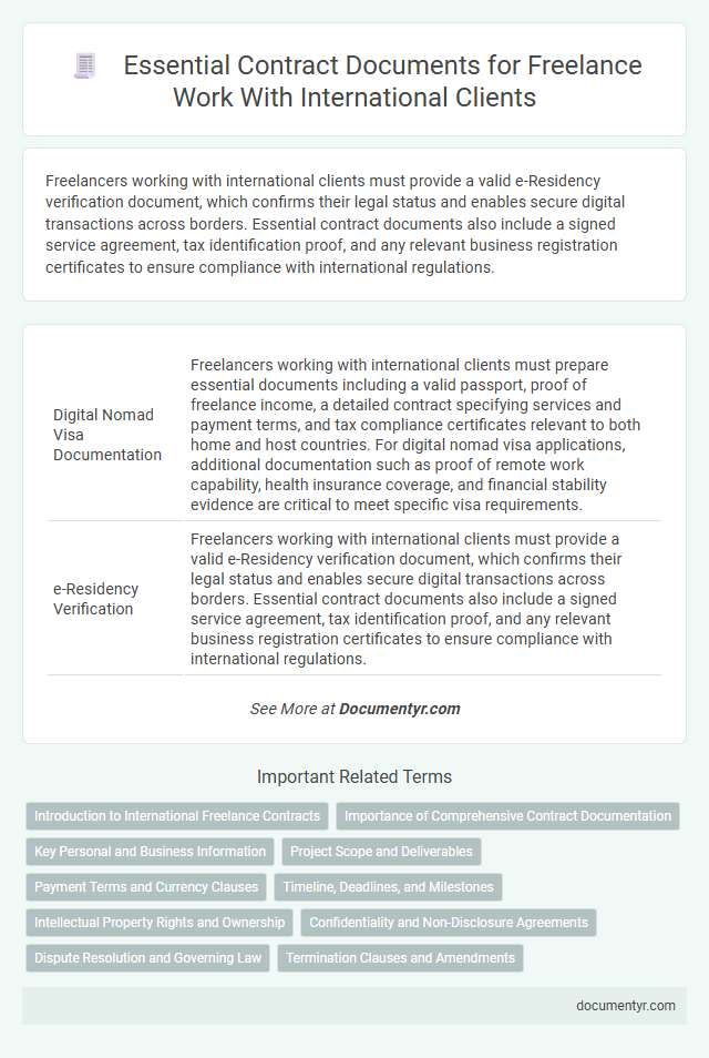 Essential Contract Documents for Freelance Work With International Clients