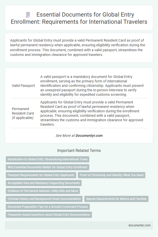 Essential Documents for Global Entry Enrollment: Requirements for International Travelers