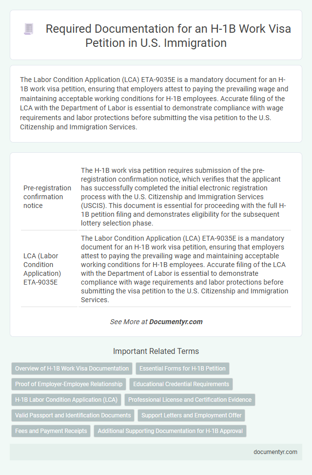 Required Documentation for an H-1B Work Visa Petition in U.S. Immigration