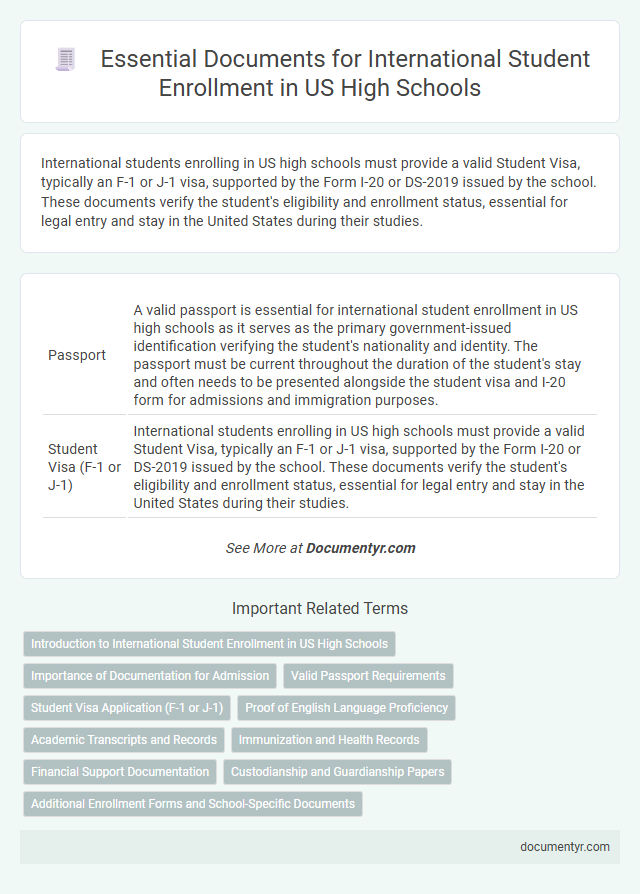 Essential Documents for International Student Enrollment in US High Schools