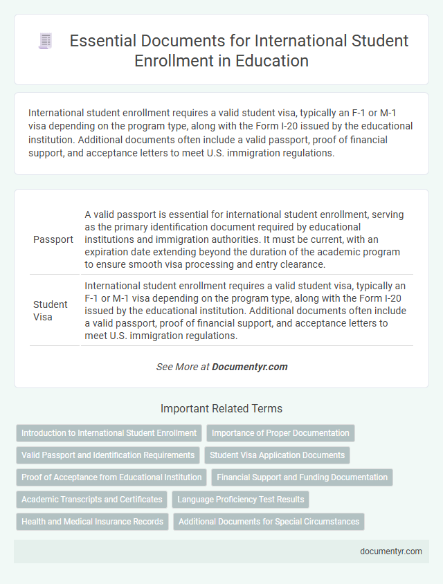 Essential Documents for International Student Enrollment in Education