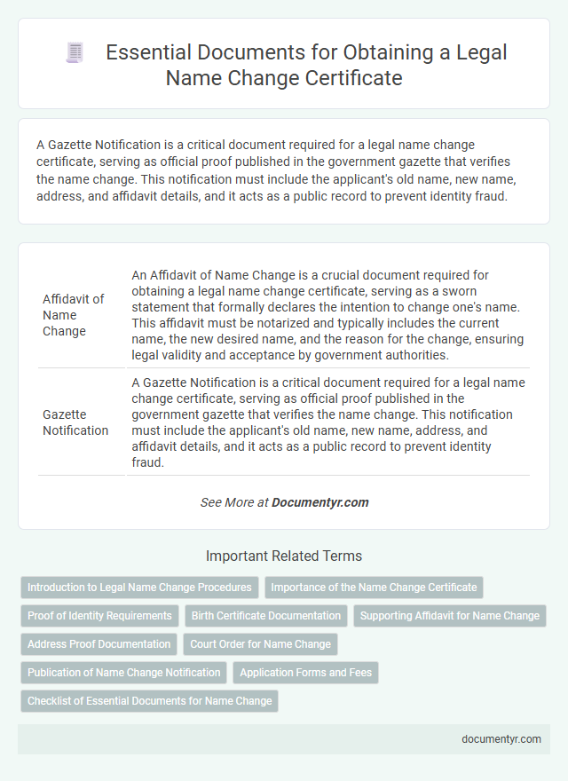Essential Documents for Obtaining a Legal Name Change Certificate