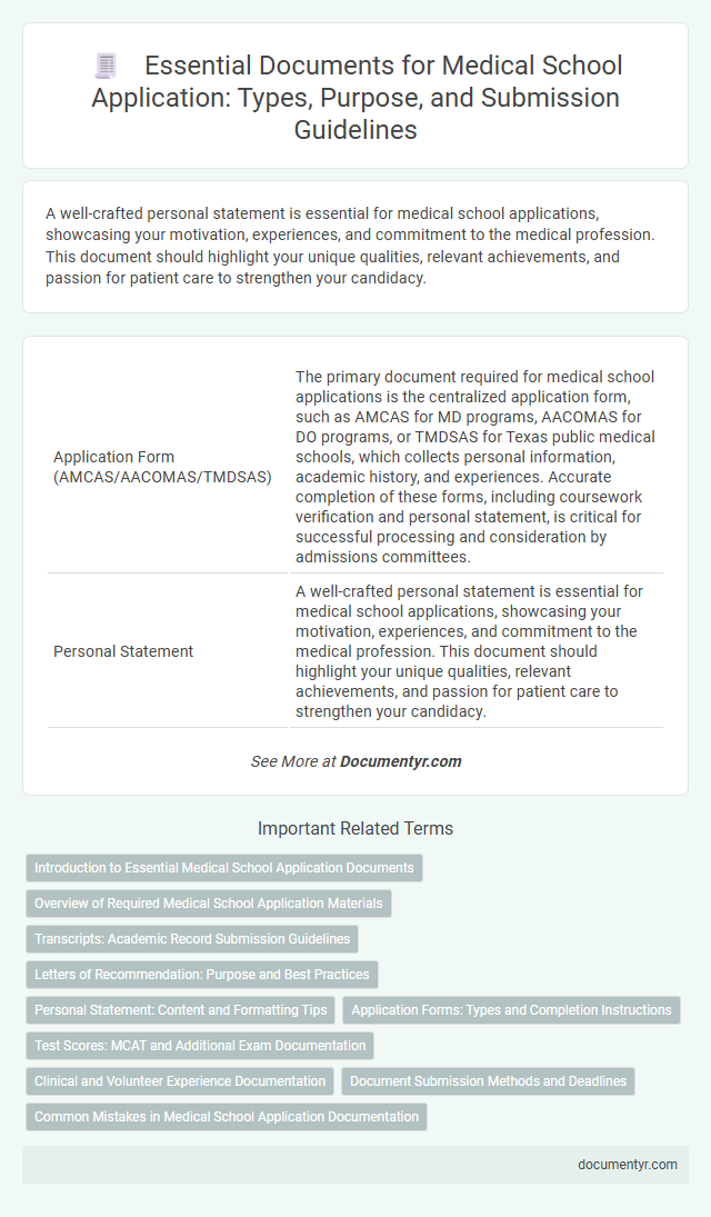 Essential Documents for Medical School Application: Types, Purpose, and Submission Guidelines