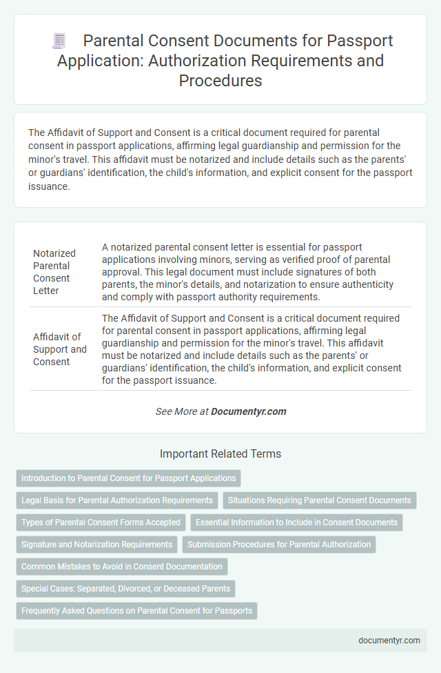 Parental Consent Documents for Passport Application: Authorization Requirements and Procedures