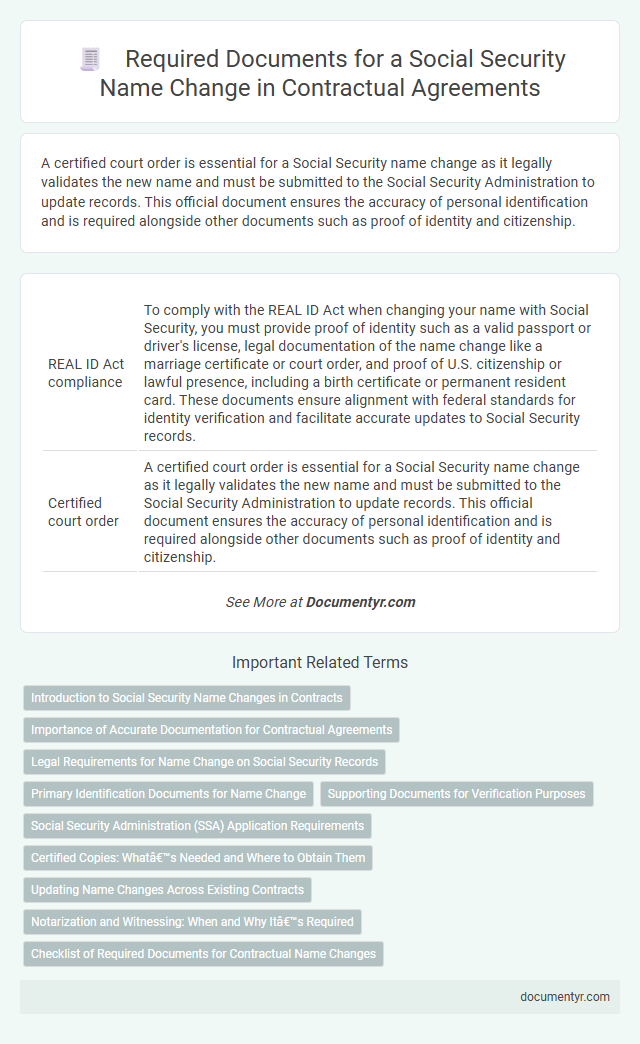 Required Documents for a Social Security Name Change in Contractual Agreements