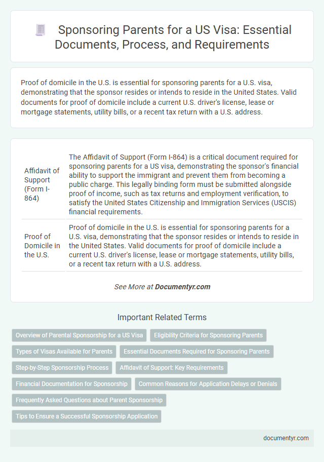 Sponsoring Parents for a US Visa: Essential Documents, Process, and Requirements