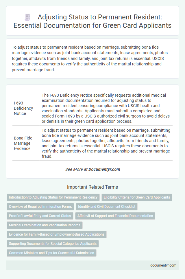 Adjusting Status to Permanent Resident: Essential Documentation for Green Card Applicants