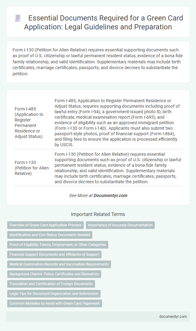 Essential Documents Required for a Green Card Application: Legal Guidelines and Preparation