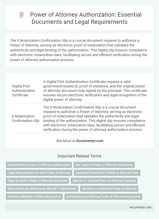 Power of Attorney Authorization: Essential Documents and Legal Requirements