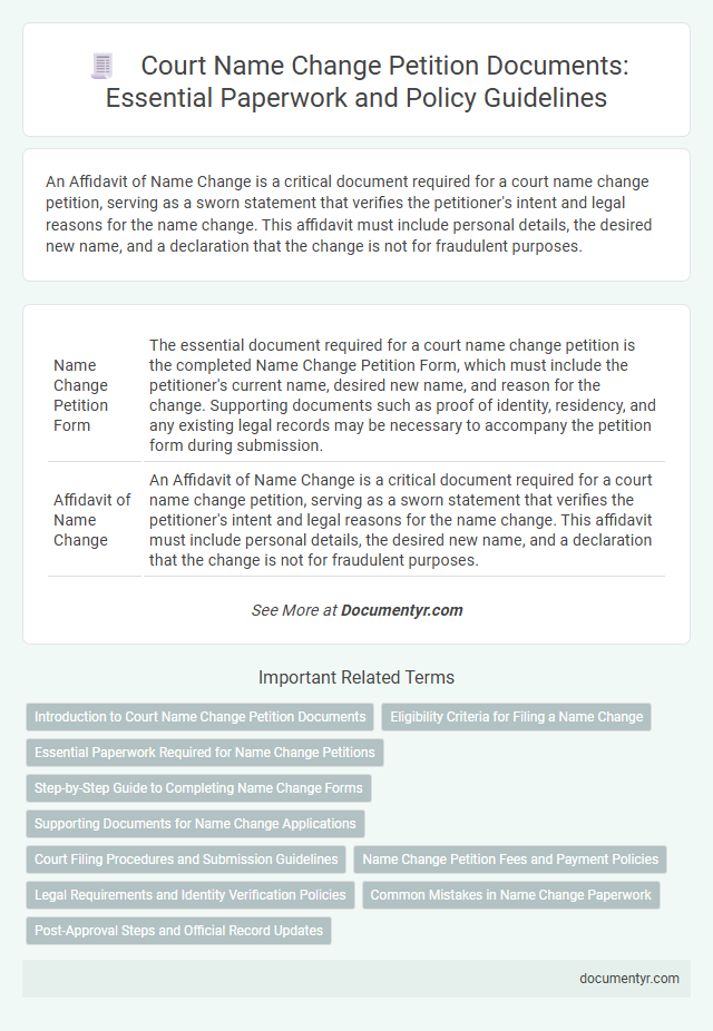 Court Name Change Petition Documents: Essential Paperwork and Policy Guidelines