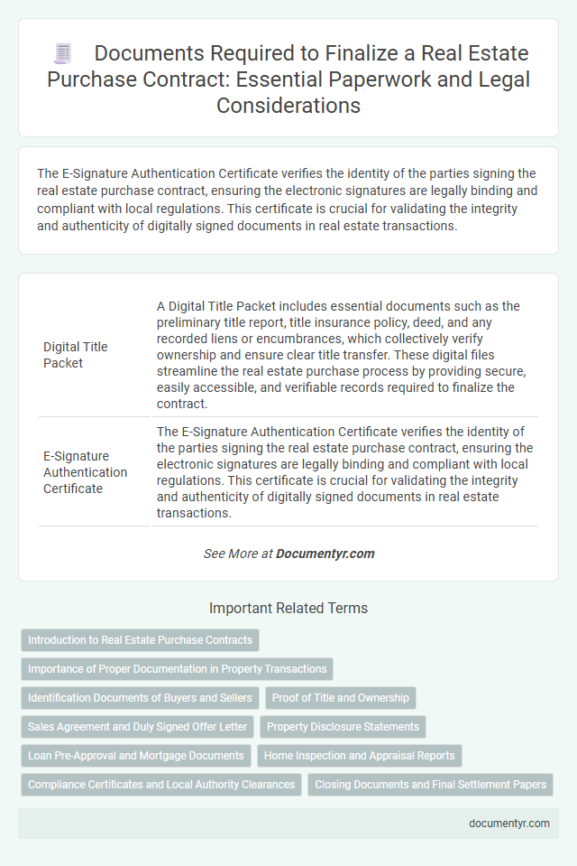 Documents Required to Finalize a Real Estate Purchase Contract: Essential Paperwork and Legal Considerations