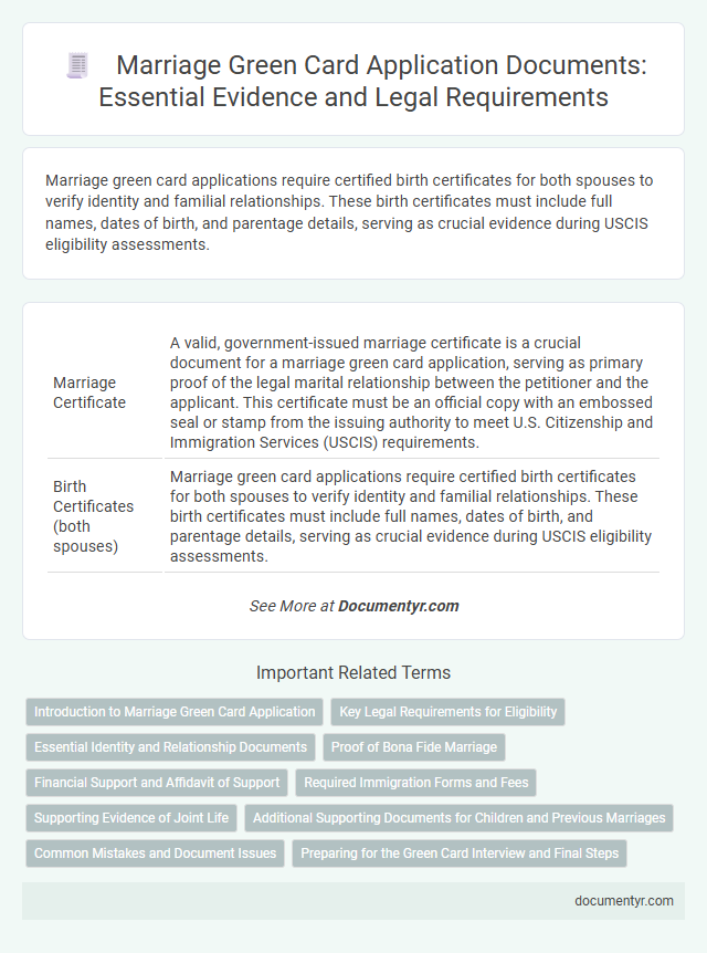 Marriage Green Card Application Documents: Essential Evidence and Legal Requirements