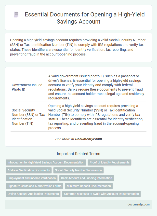 Essential Documents for Opening a High-Yield Savings Account