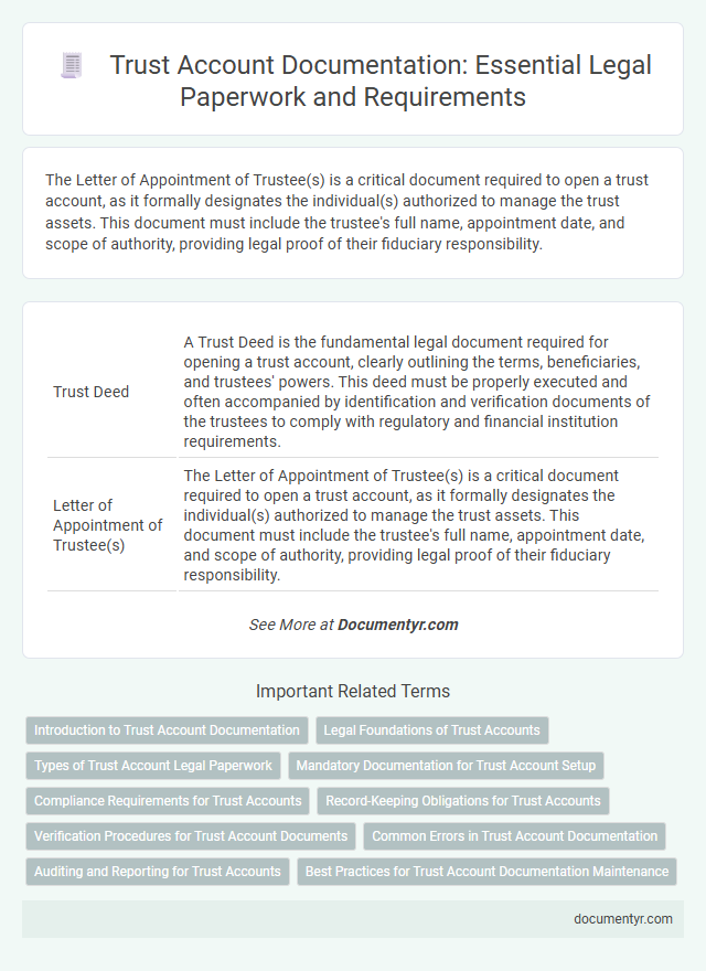 Trust Account Documentation: Essential Legal Paperwork and Requirements