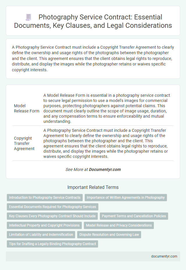 Photography Service Contract: Essential Documents, Key Clauses, and Legal Considerations