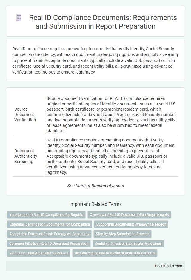 Real ID Compliance Documents: Requirements and Submission in Report Preparation