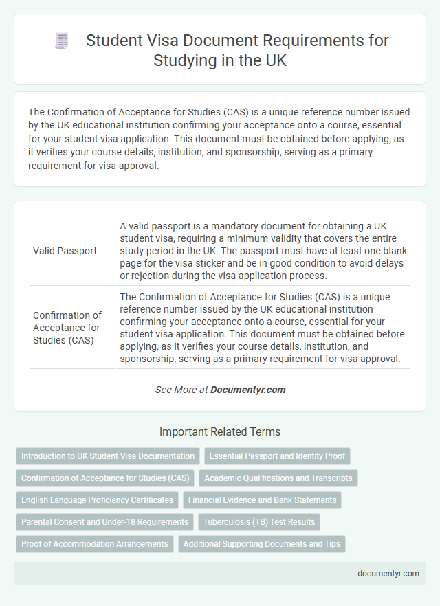Student Visa Document Requirements for Studying in the UK