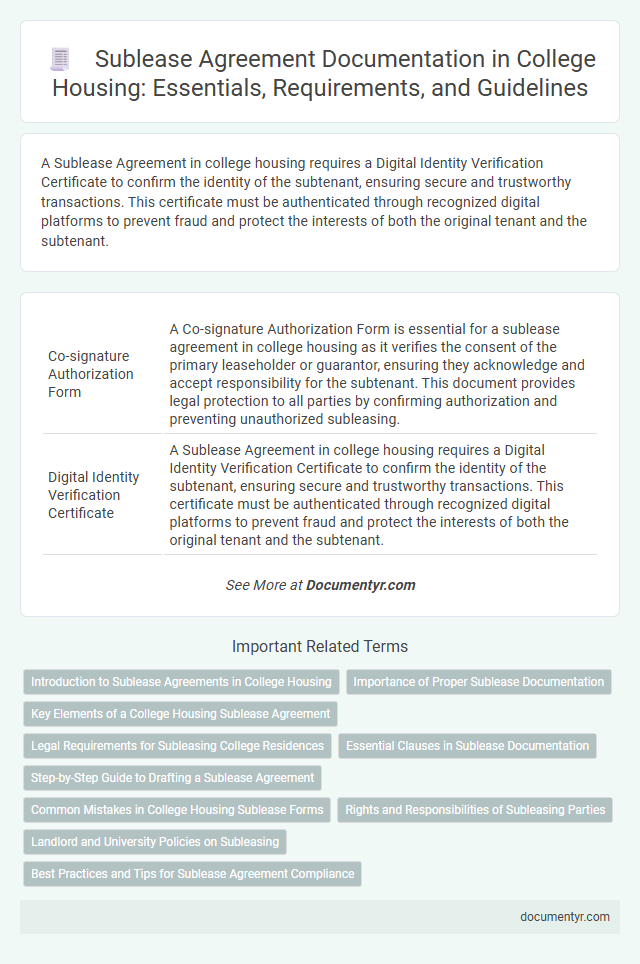 Sublease Agreement Documentation in College Housing: Essentials, Requirements, and Guidelines