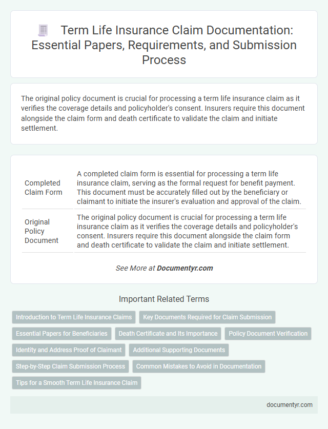 Term Life Insurance Claim Documentation: Essential Papers, Requirements, and Submission Process