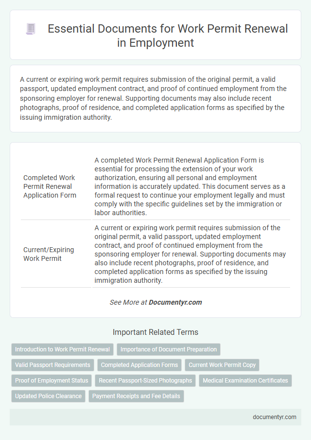 Essential Documents for Work Permit Renewal in Employment