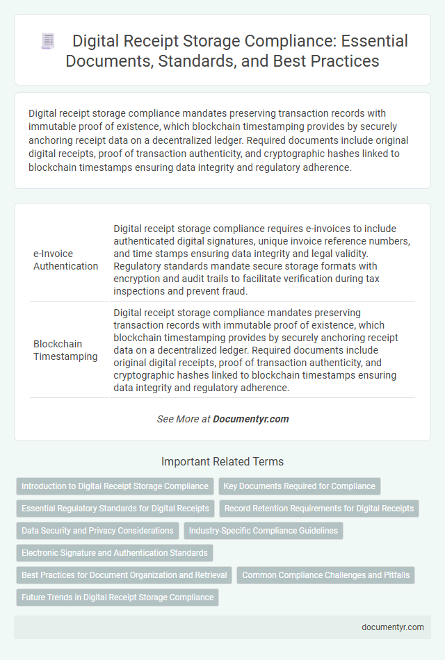 Digital Receipt Storage Compliance: Essential Documents, Standards, and Best Practices