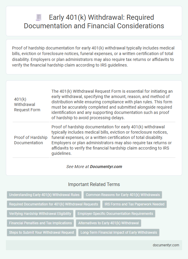 Early 401(k) Withdrawal: Required Documentation and Financial Considerations