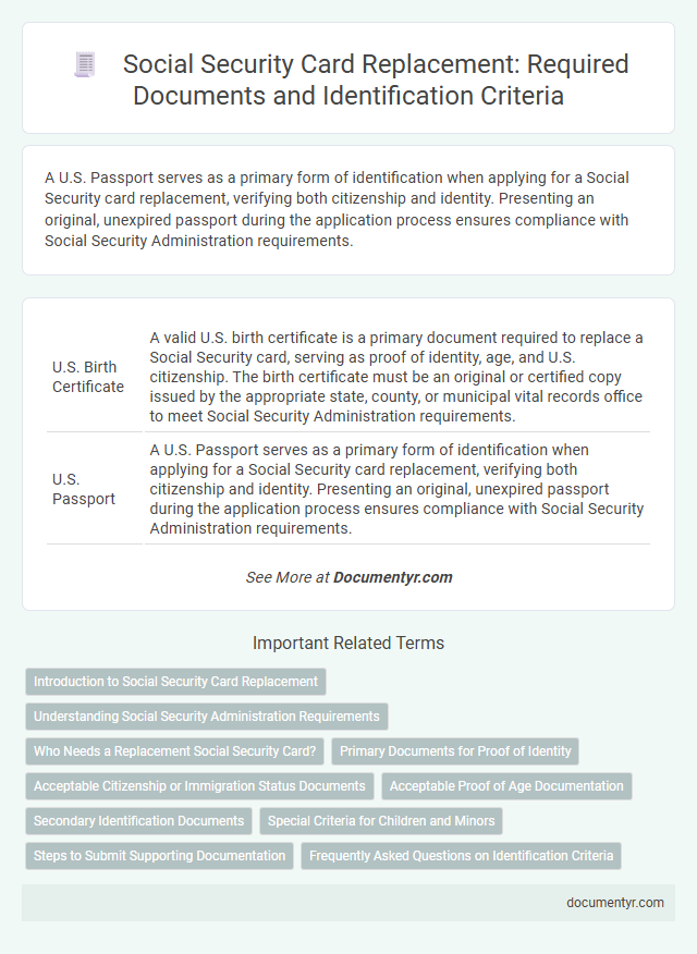 Social Security Card Replacement: Required Documents and Identification Criteria