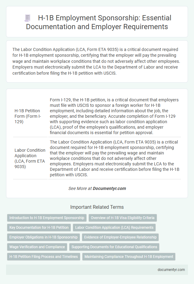 H-1B Employment Sponsorship: Essential Documentation and Employer Requirements