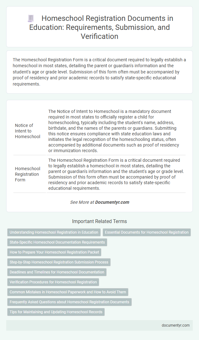 Homeschool Registration Documents in Education: Requirements, Submission, and Verification