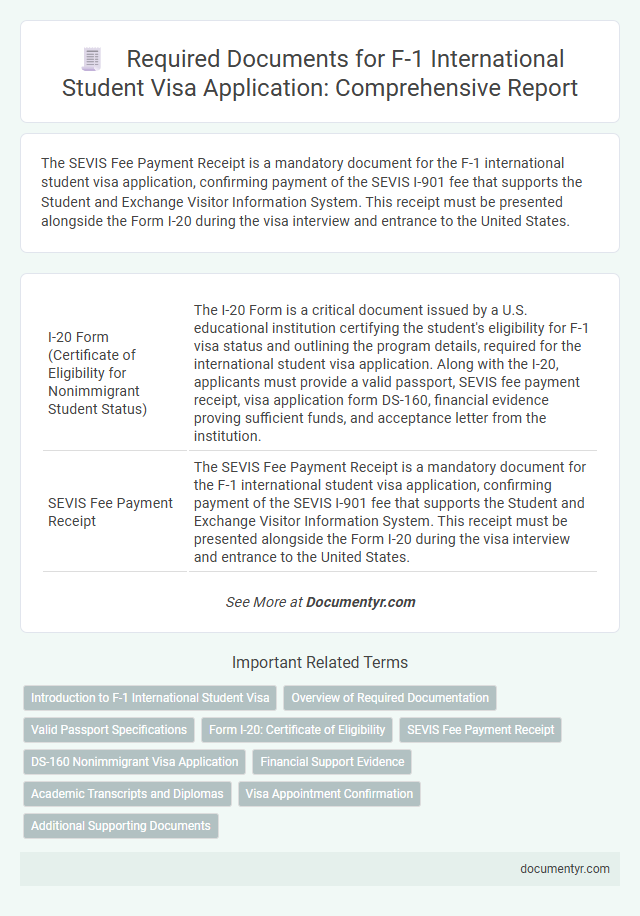 Required Documents for F-1 International Student Visa Application: Comprehensive Report