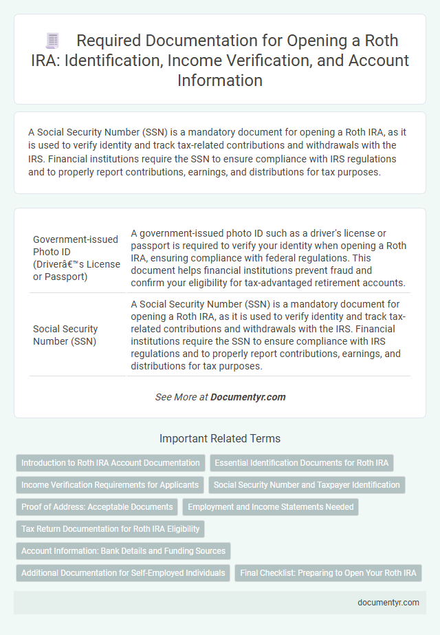 Required Documentation for Opening a Roth IRA: Identification, Income Verification, and Account Information