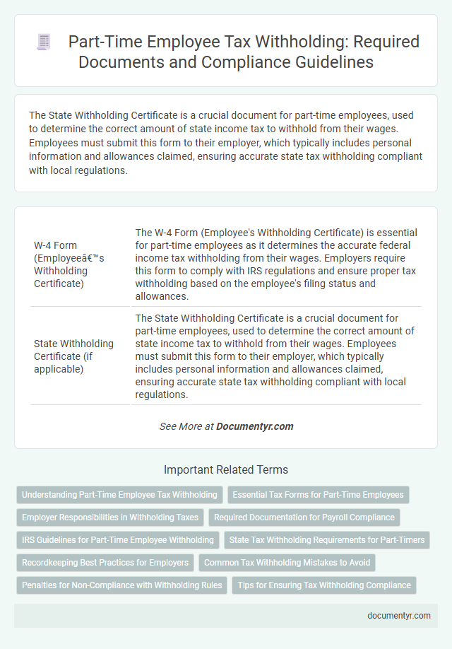 Part-Time Employee Tax Withholding: Required Documents and Compliance Guidelines