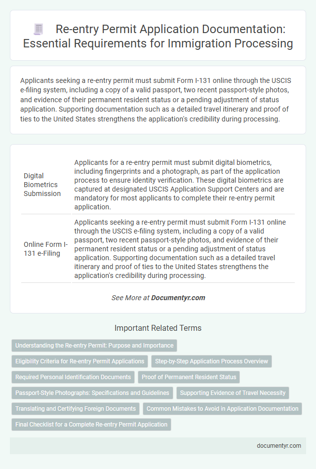 Re-entry Permit Application Documentation: Essential Requirements for Immigration Processing