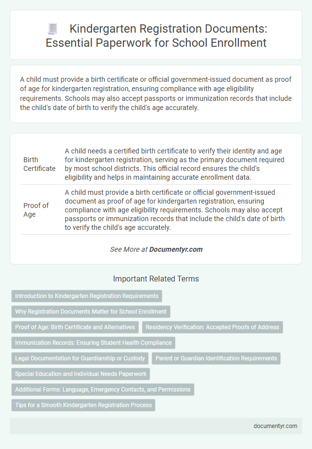 Kindergarten Registration Documents: Essential Paperwork for School Enrollment