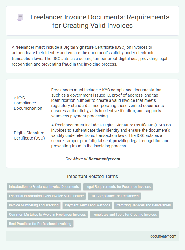 Freelancer Invoice Documents: Requirements for Creating Valid Invoices