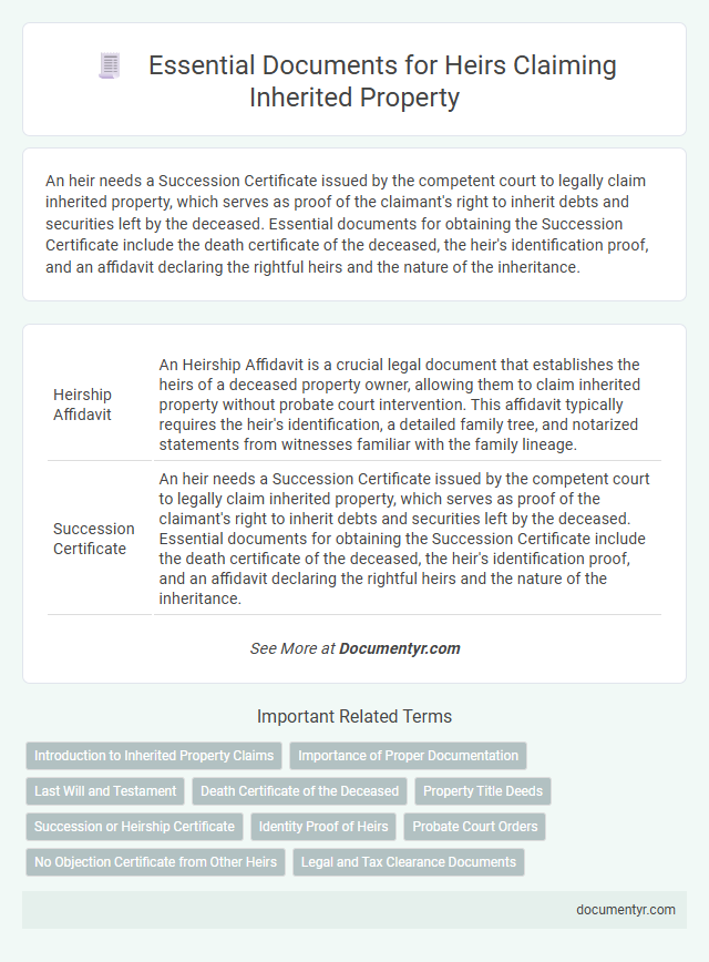 Essential Documents for Heirs Claiming Inherited Property