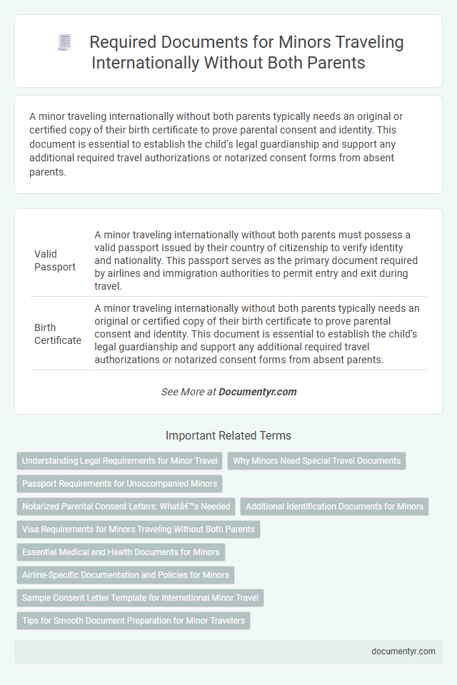 Required Documents for Minors Traveling Internationally Without Both Parents