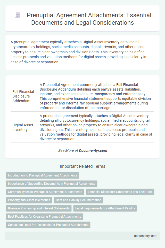 Prenuptial Agreement Attachments: Essential Documents and Legal Considerations