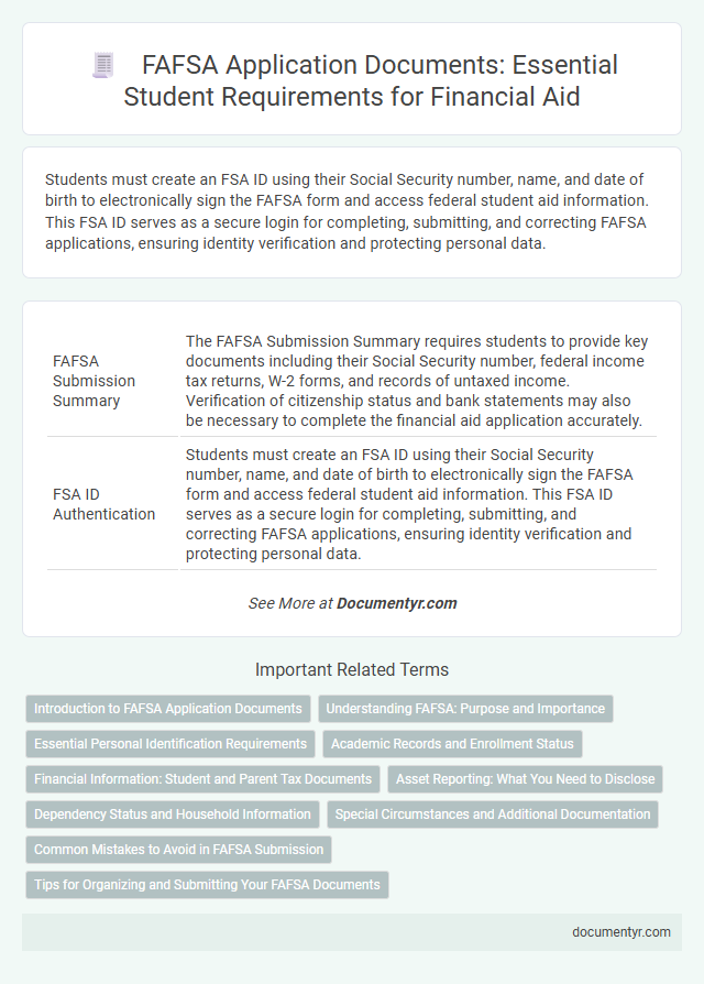 FAFSA Application Documents: Essential Student Requirements for Financial Aid