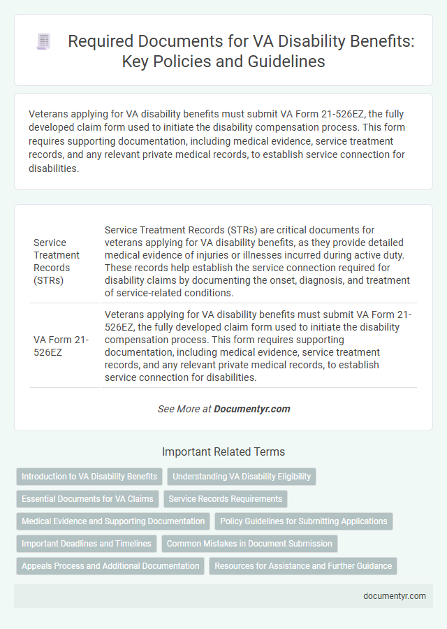 Required Documents for VA Disability Benefits: Key Policies and Guidelines