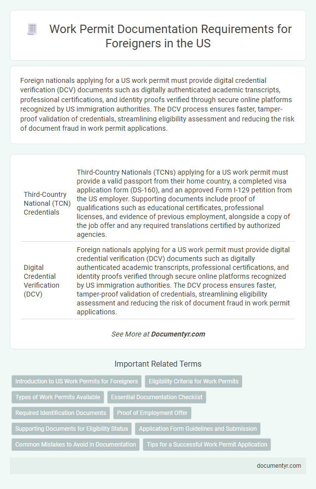 Work Permit Documentation Requirements for Foreigners in the US