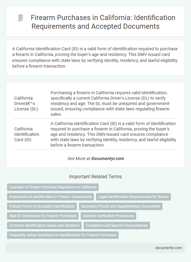 Firearm Purchases in California: Identification Requirements and Accepted Documents